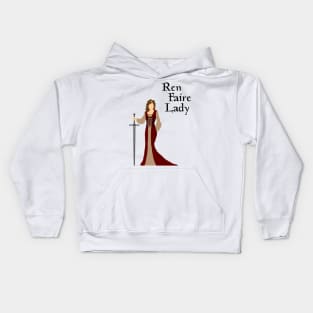 Ren Faire Lady (light) Kids Hoodie